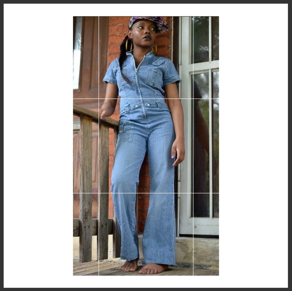 Blue Jean Pants Jumpsuit